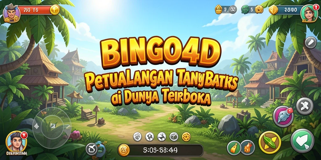 Tampilan gameplay BINGO4D yang menunjukkan eksplorasi dunia terbuka.