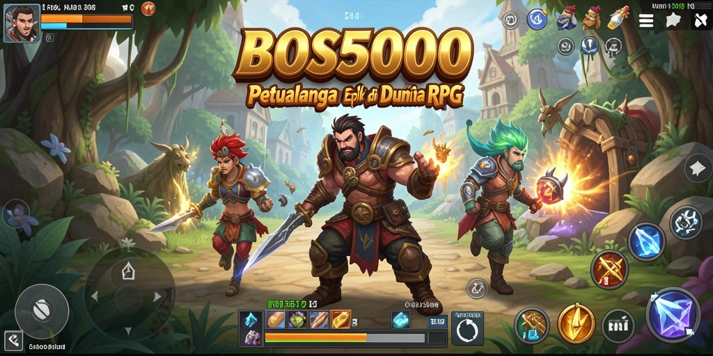 Tampilan gameplay BOS5000 yang menakjubkan dengan aksi RPG yang seru.