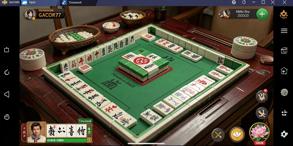 Tampilan gameplay menarik di GACOR77, penuh tantangan Mahjong.