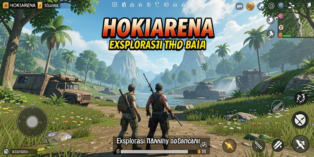 Tampilan gameplay HOKIARENA dengan dunia terbuka yang luas.