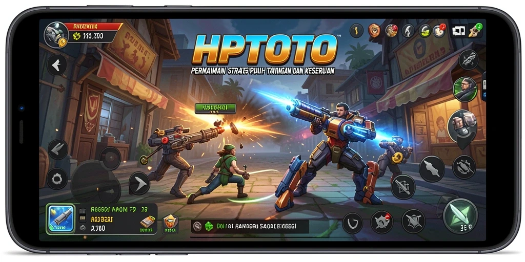 Screenshot gameplay HPTOTO menampilkan strategi seru dan pertempuran intens.