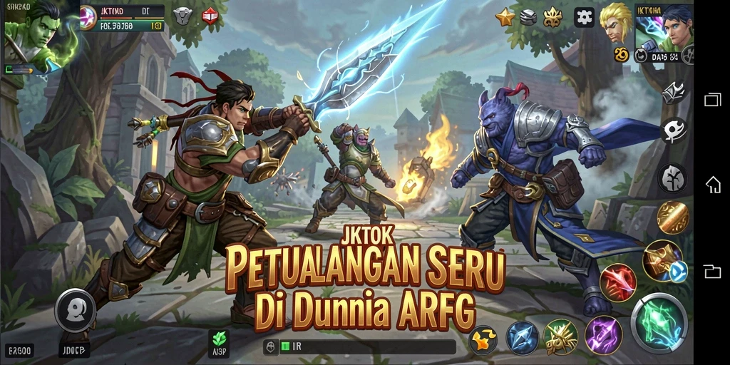 Tampilan gameplay JKTOK yang menegangkan dalam pertempuran ARPG.