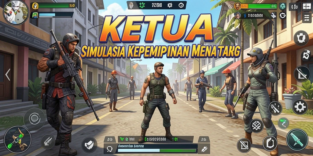 Tampilan gameplay KETUA yang mendebarkan dan penuh strategi.