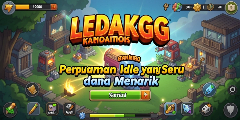 Screenshot gameplay LEDAKGG dengan tampilan menarik dan interaktif.
