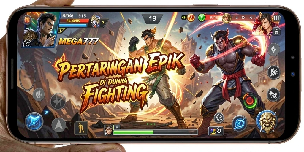 Tangkapan layar pertarungan mendebarkan di MEGA777 dengan animasi aksinya.