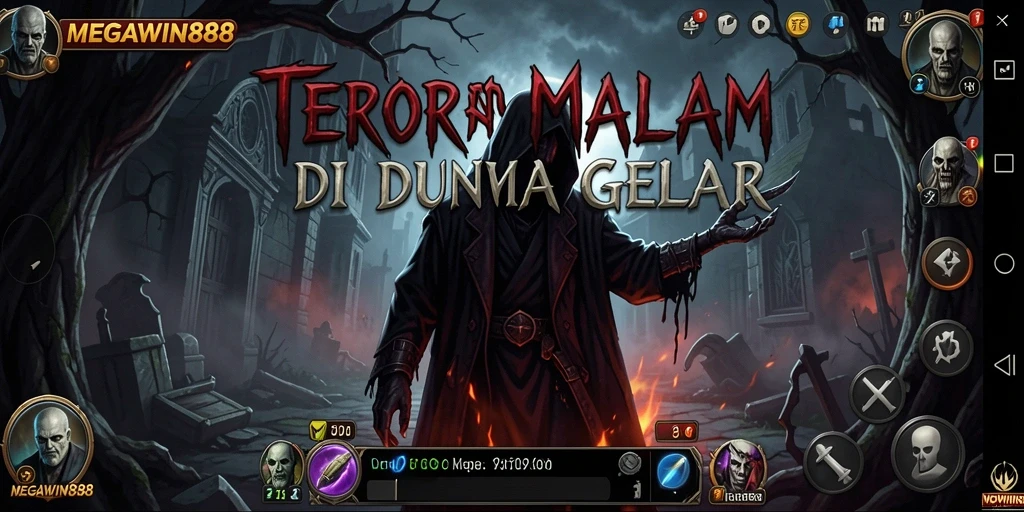 Tampilan gameplay menyeramkan di MEGAWIN888 yang menambah ketegangan.