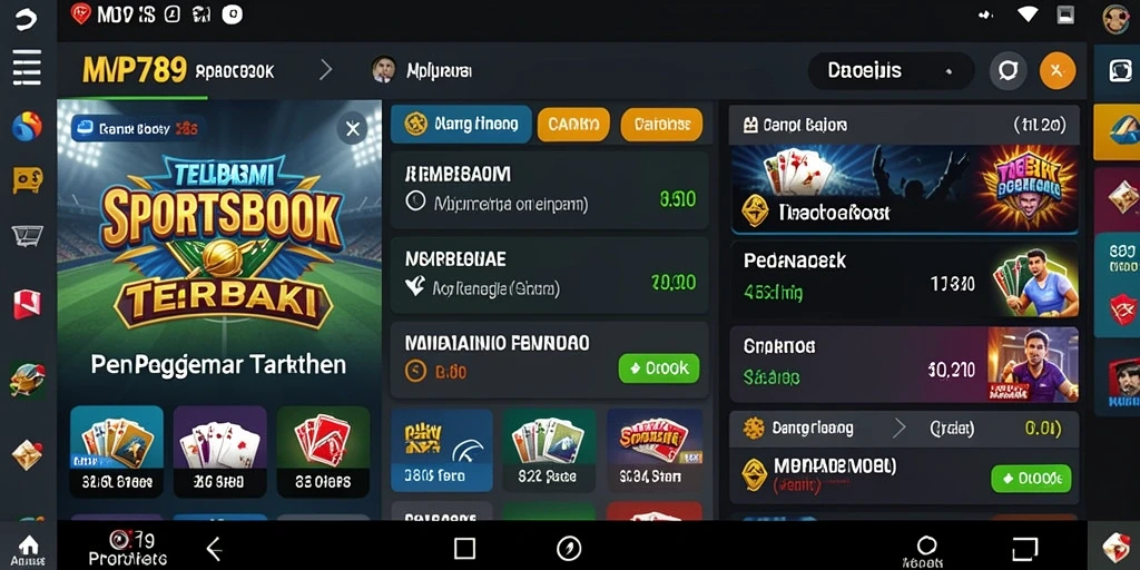 Tampilan utama MVP789 yang menunjukkan taruhan olahraga secara langsung.