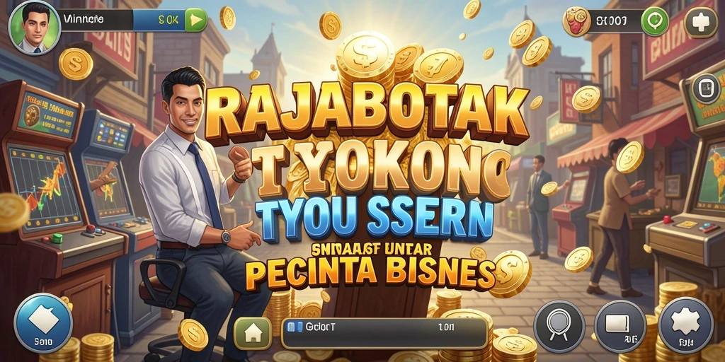 Screenshot gameplay RAJABOTAK menampilkan aktivitas bisnis yang dinamis.