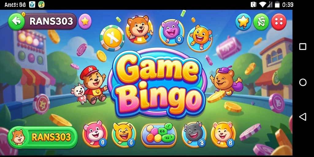 Screenshot gameplay RANS303 menampilkan suasana seru permainan Bingo.