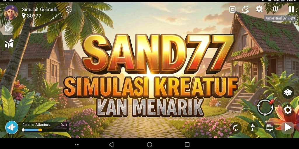 Tangkapan layar SAND77 menampilkan gameplay simulasi yang kreatif dan menarik.