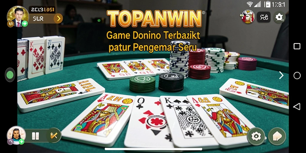 Tampilan gameplay seru dalam game domino TOPANWIN.