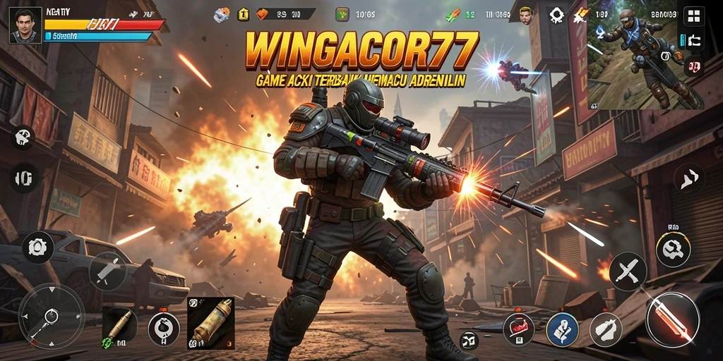 Tampilan gameplay WINGACOR77 yang penuh aksi dan intens.